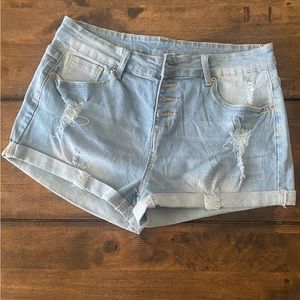 High wasted jean shorts